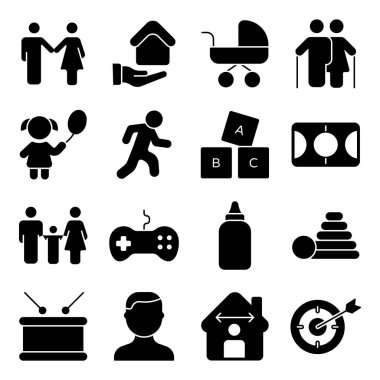 Aile Sevgisi Katı Simgeler Paketi 