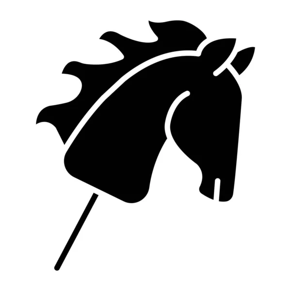 Icono Diseño Creativo Del Caballo Palo — Vector de stock