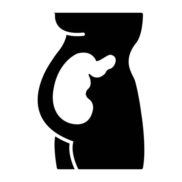 Icono Diseño Único Mujer Embarazada — Archivo Imágenes Vectoriales