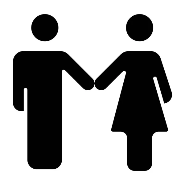 Man Woman Together Icon Spouse — Stock Vector
