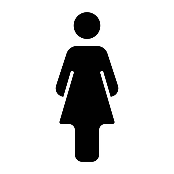 Editable Design Icon Woman Avatar — Stock Vector