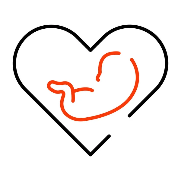 Icono Diseño Perfecto Del Amor Del Bebé — Archivo Imágenes Vectoriales