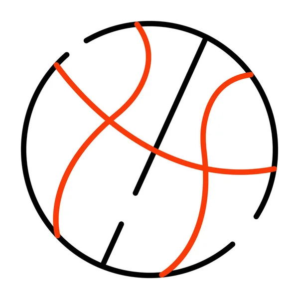 可编辑矢量设计中的网球图标 — 图库矢量图片