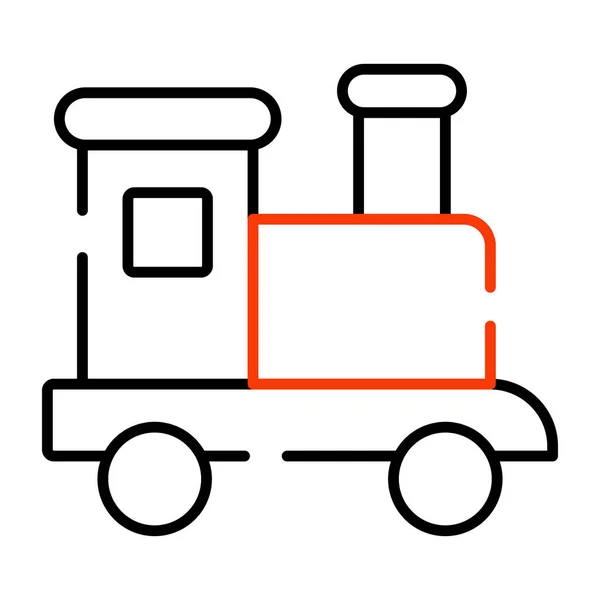 機関車エンジンの編集可能なベクトル設計 — ストックベクタ