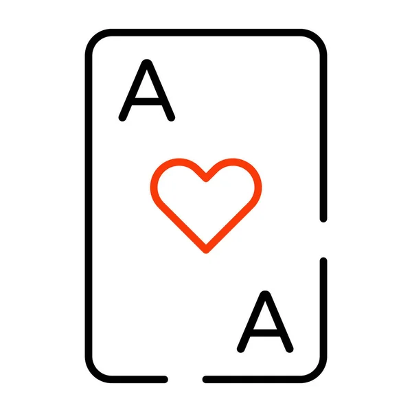 Ace Heart Icon Creative Design — Stock Vector