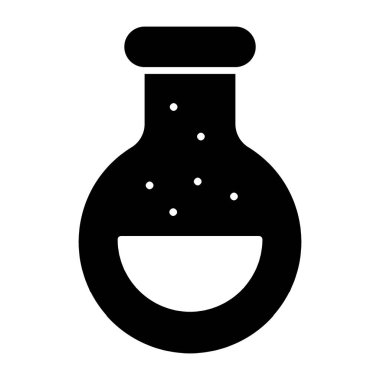 Kimyasal şişenin yaratıcı tasarım simgesi.