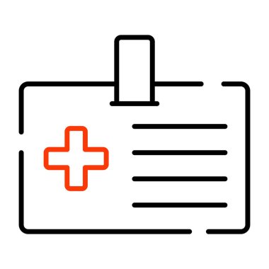 Kimlik kartının modern tasarım simgesi