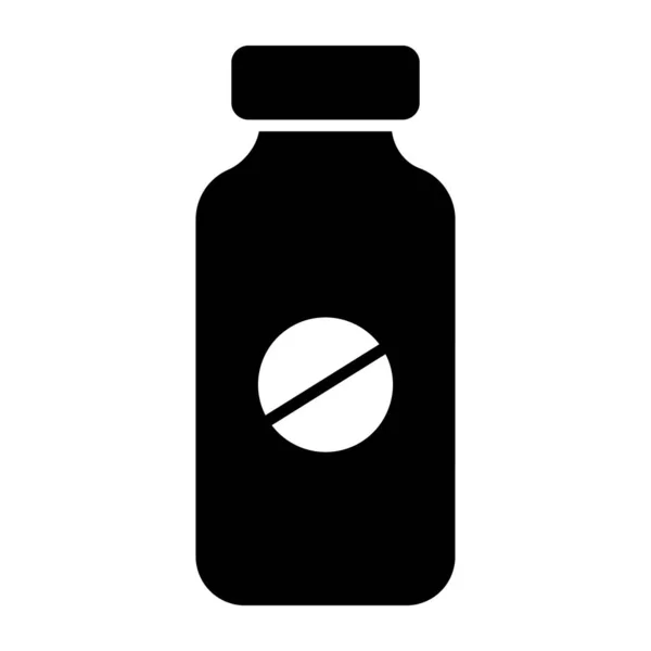 Glyph Design Icon Medicine Jar — Stockový vektor