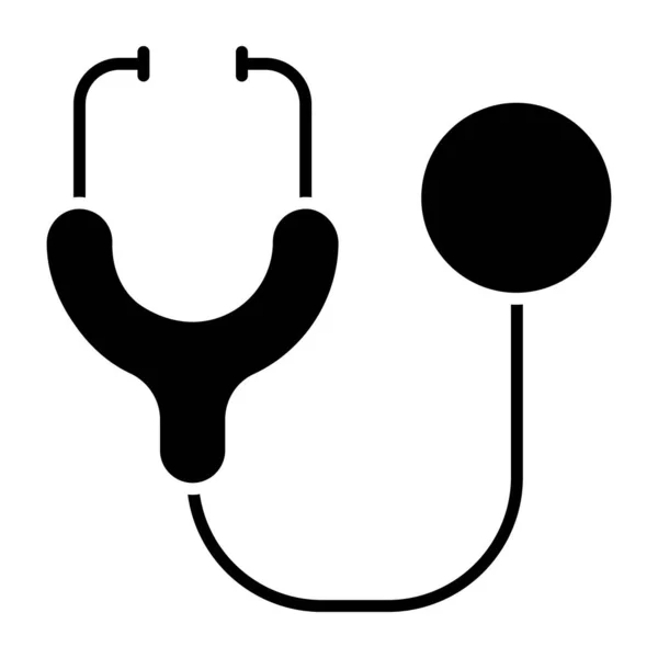 Dispositivo Acústico Médico Icono Del Estetoscopio — Vector de stock