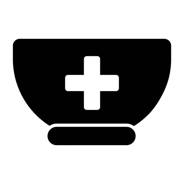 Eine Editierbare Design Ikone Der Medizinschale — Stockvektor