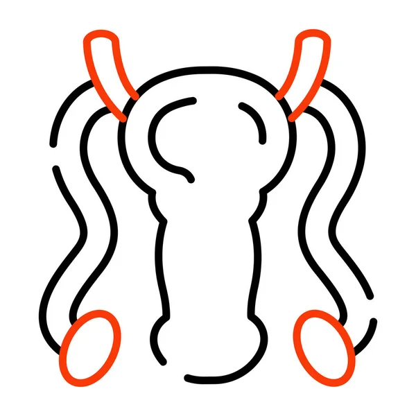固体設計における男性生殖器のアイコン — ストックベクタ