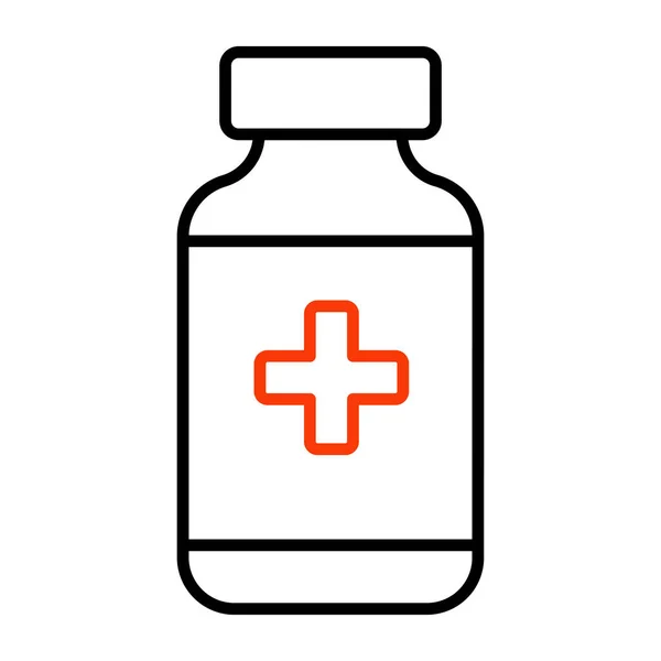 Solid Design Icon Medicine Jar — Stock Vector