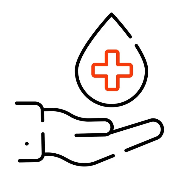 Icona Donazione Sangue Vettore Modificabile — Vettoriale Stock