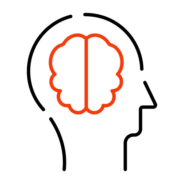 Icono Diseño Editable Del Cerebro — Vector de stock