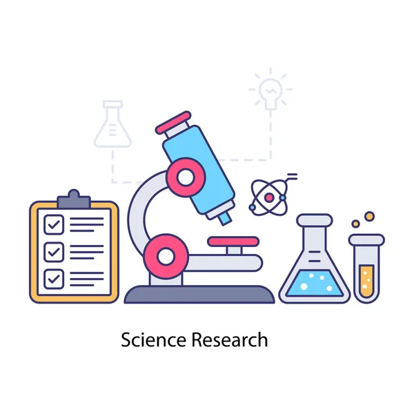 Eine Erstklassige Illustration Der Wissenschaftlichen Forschung Zum Download — Stockvektor