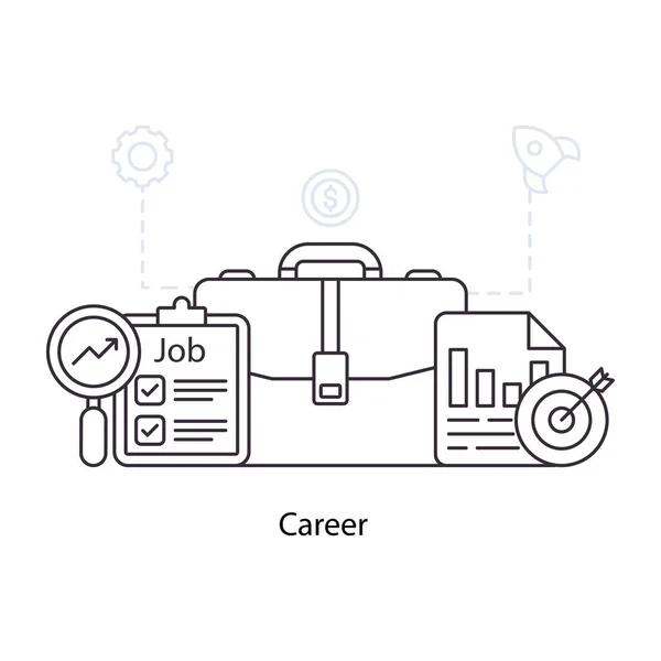 キャリアの概念的な線形設計図 — ストックベクタ