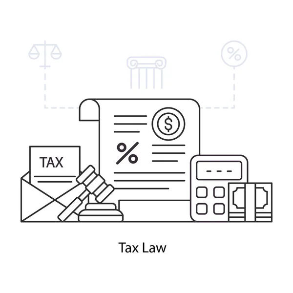 税法の完璧なデザインイラスト — ストックベクタ