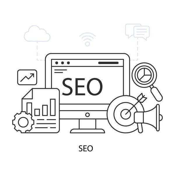 Seo 디자인 — 스톡 벡터