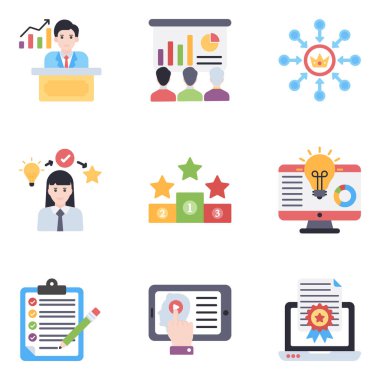 Bu sefer sadece iş temaları üzerine tasarlanmış bir iş ve eğitim vektörünü hedefliyoruz. Bu ikonlar sizin her türlü iş ve pazarlama projenize yardımcı olacaktır. Seminerlerde ve poster tasarımlarında da kullanılacak.