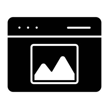 Web manzarasının bir simge tasarımı