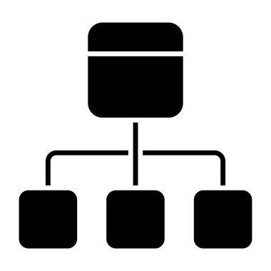 Düzenlenebilir bir hiyerarşi tasarım simgesi