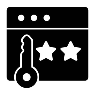 Web sayfasında anahtar, web erişiminin vektör tasarımı