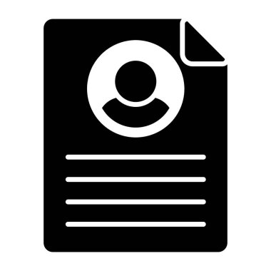 Özgeçmişin vektör tasarım simgesi