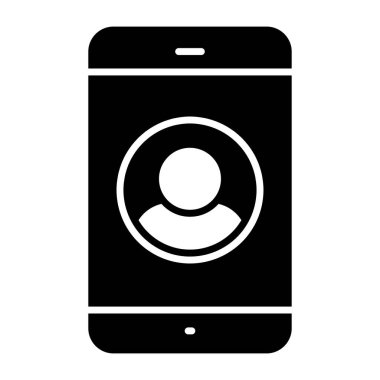 Dolu dizaynda mobil profil simgesi