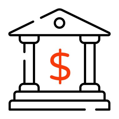 Banka binasının eşsiz bir tasarım simgesi