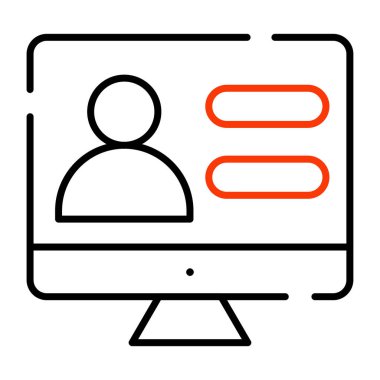 Çevrimiçi hesabın sağlam bir tasarım simgesi