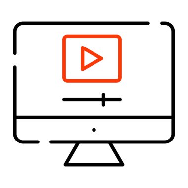Çevrimiçi video için mükemmel tasarım simgesi