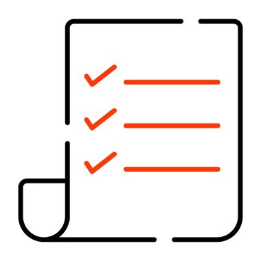 Kontrol listesinin düzenlenebilir tasarım simgesi