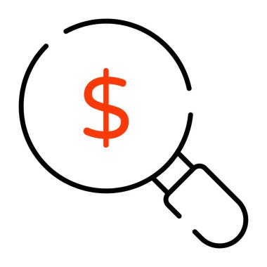 Dolar simgesi, düzenlenebilir vektör