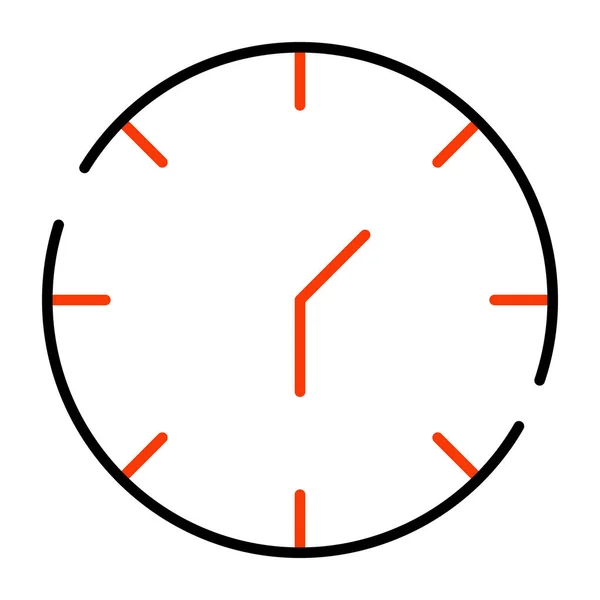 Wall Clock Icon Solid Design — 图库矢量图片