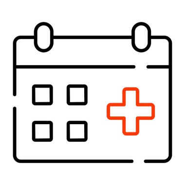 Doktor randevusunun düzenlenebilir tasarım simgesi