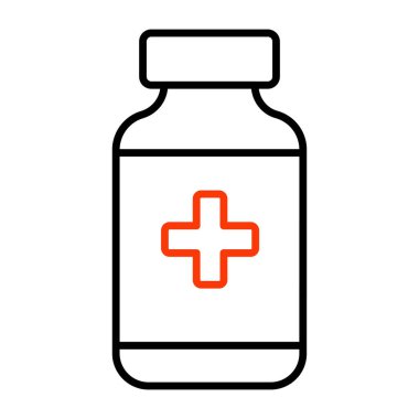 İlaç kavanozunun sembol tasarımı 