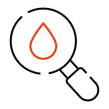 Büyüteç altında damla, arama bırakma simgesi 