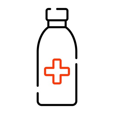 İlaç kavanozunun sembol tasarımı 