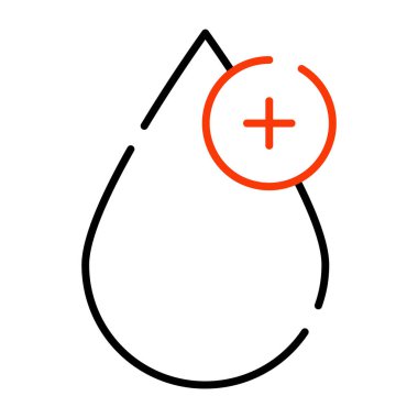 Kan bağışı için mükemmel bir tasarım ikonu.