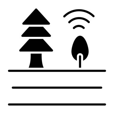 Akıllı ormanların modern tasarım simgesi