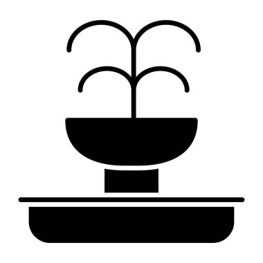 Şehir çeşmesinin son moda vektör tasarımı