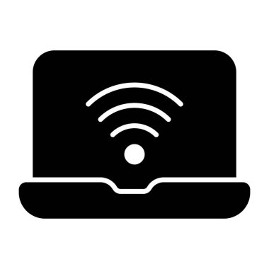 Bilgisayarın içinde Widu sinyalleri, bağlı dizüstü bilgisayar kavramı 