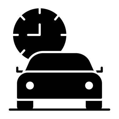 Sürüş zamanının doldurulmuş tasarım simgesi 