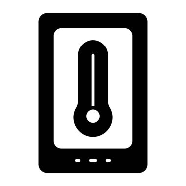 Mobil hava durumu uygulamasının modaya uygun bir vektör tasarımı