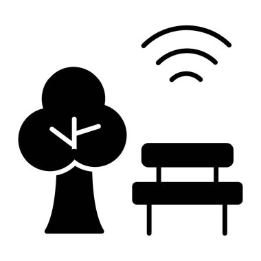 Akıllı parkın modern tasarım simgesi