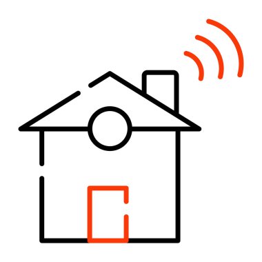 Akıllı ev simgesi, düzenlenebilir vektör