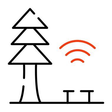 Akıllı parkın modern tasarım simgesi