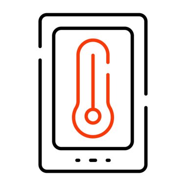 Mobil hava durumu uygulamasının modaya uygun bir vektör tasarımı