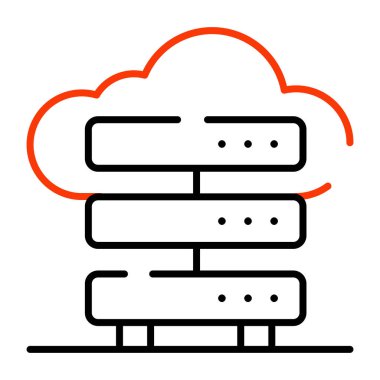 Bulut sunucusunun premium indirme simgesi