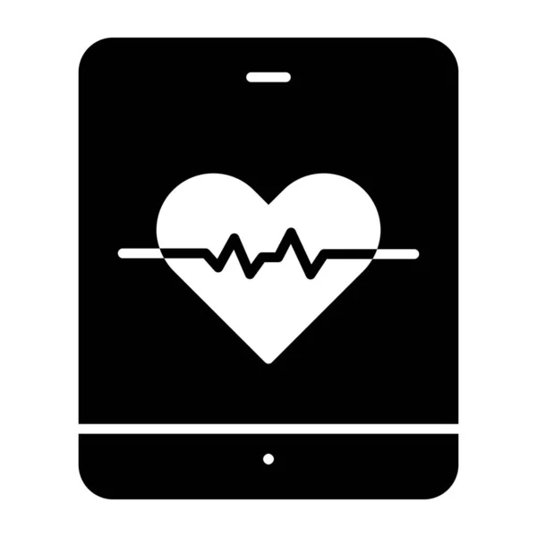 Icono Diseño Aplicación Médica — Vector de stock